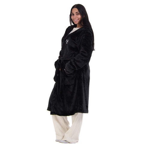 Snuggs Blanket Robe Black